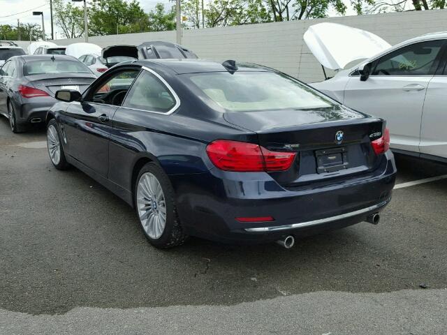 WBA3R5C5XEK188302 - 2014 BMW 435 XI BLUE photo 3