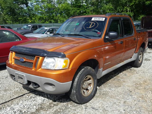 1FMZU77E81UA50124 - 2001 FORD EXPLORER S ORANGE photo 2