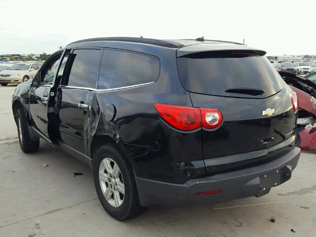 1GNKRJEDXCJ356929 - 2012 CHEVROLET TRAVERSE BLACK photo 3