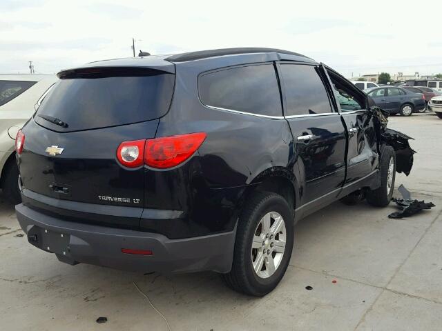 1GNKRJEDXCJ356929 - 2012 CHEVROLET TRAVERSE BLACK photo 4