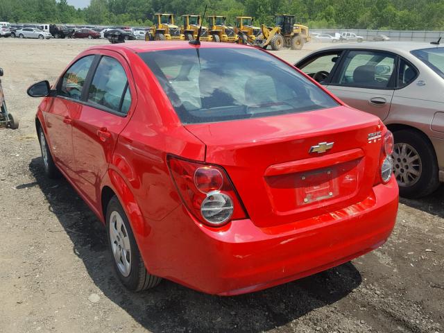 1G1JA5SH4E4186622 - 2014 CHEVROLET SONIC LS RED photo 3