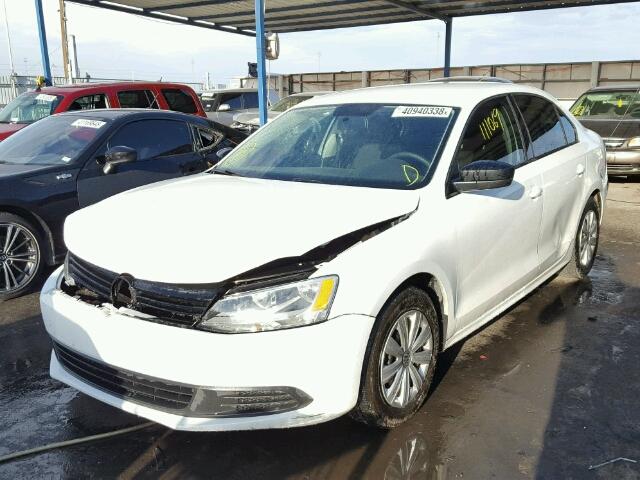 3VW1K7AJ8EM328461 - 2014 VOLKSWAGEN JETTA BASE თეთრი ფოტო 2