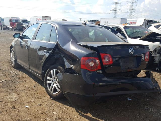 3VWCT71K76M058266 - 2006 VOLKSWAGEN JETTA TDI BLACK photo 3