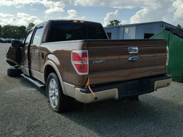 1FTFW1CT7BFA82474 - 2011 FORD F150 SUPER BROWN photo 3