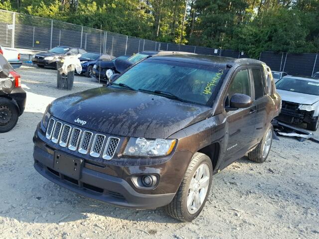 1C4NJDEB0ED703229 - 2014 JEEP COMPASS BURGUNDY photo 2