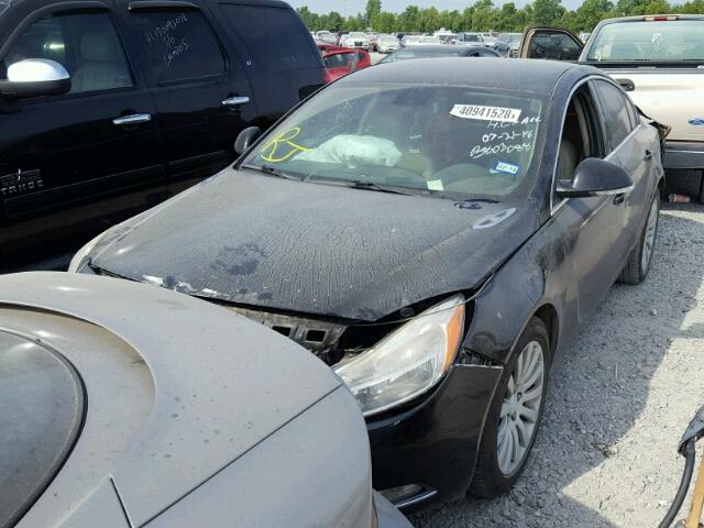 2G4GR5EK9C9155454 - 2012 BUICK REGAL BLACK photo 2