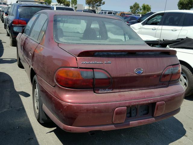 1G1NE52J73M672332 - 2003 CHEVROLET MALIBU LS BURGUNDY photo 3