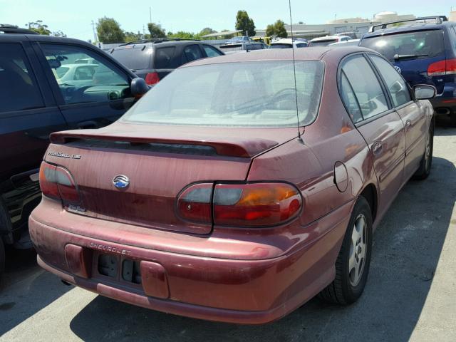 1G1NE52J73M672332 - 2003 CHEVROLET MALIBU LS BURGUNDY photo 4