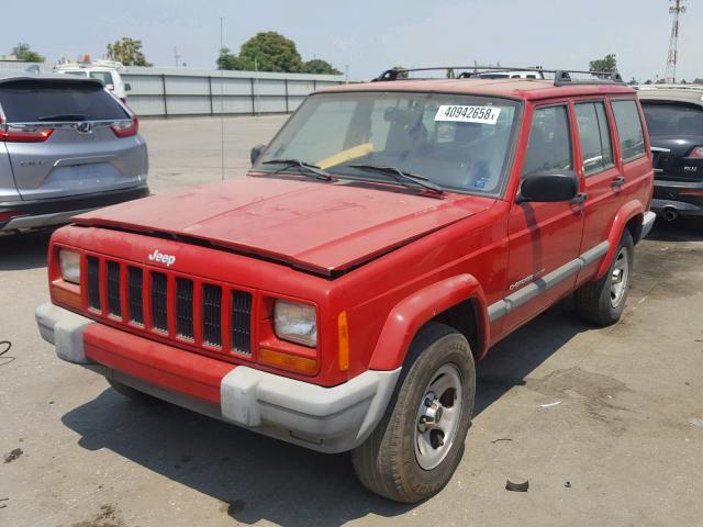 1J4FT48S8YL143619 - 2000 JEEP CHEROKEE RED photo 2