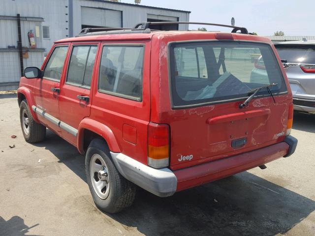 1J4FT48S8YL143619 - 2000 JEEP CHEROKEE RED photo 3