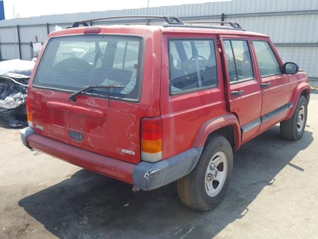 1J4FT48S8YL143619 - 2000 JEEP CHEROKEE RED photo 4