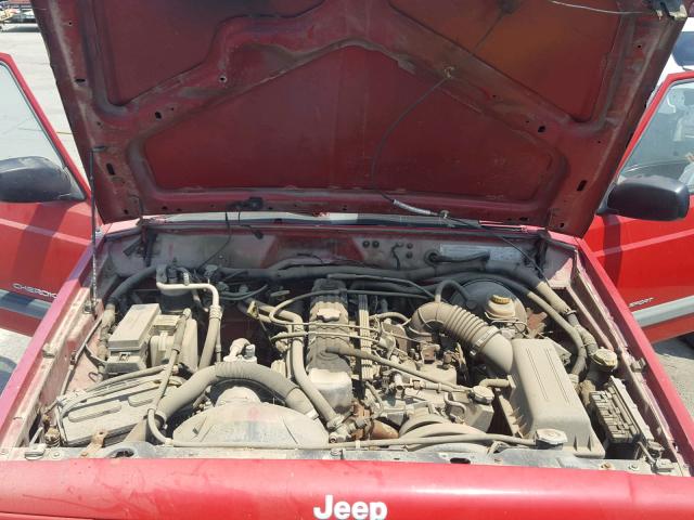 1J4FT48S8YL143619 - 2000 JEEP CHEROKEE RED photo 7