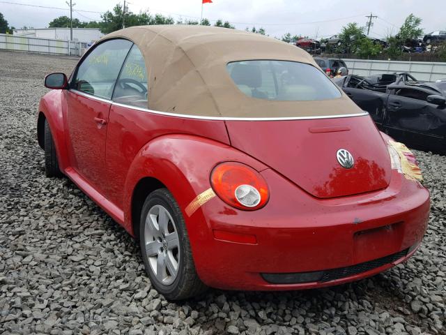 3VWRG31YX7M416313 - 2007 VOLKSWAGEN NEW BEETLE 红色 照片 3