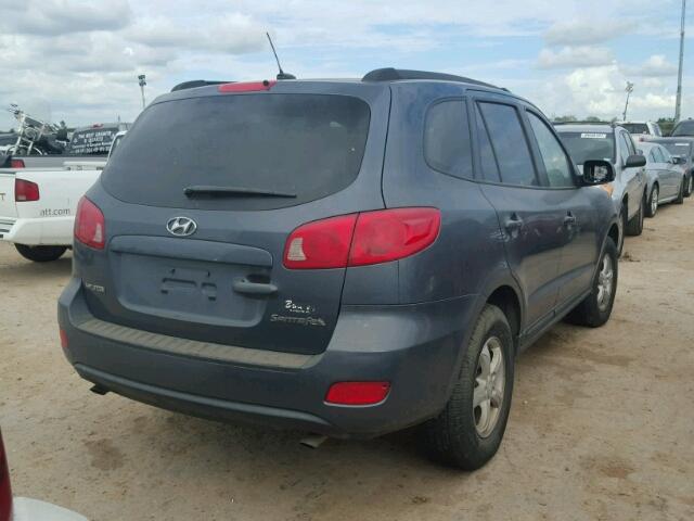 5NMSG13D88H185290 - 2008 HYUNDAI SANTA FE G BLUE photo 4