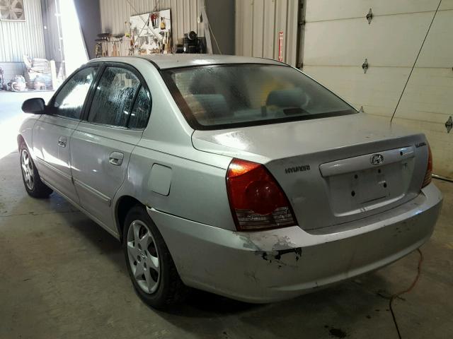 KMHDN46D74U854059 - 2004 HYUNDAI ELANTRA GL SILVER photo 3