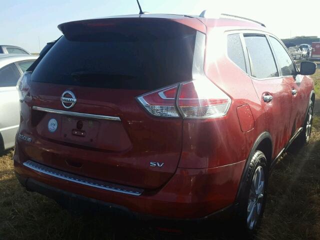 KNMAT2MT2FP511088 - 2015 NISSAN ROGUE RED photo 4