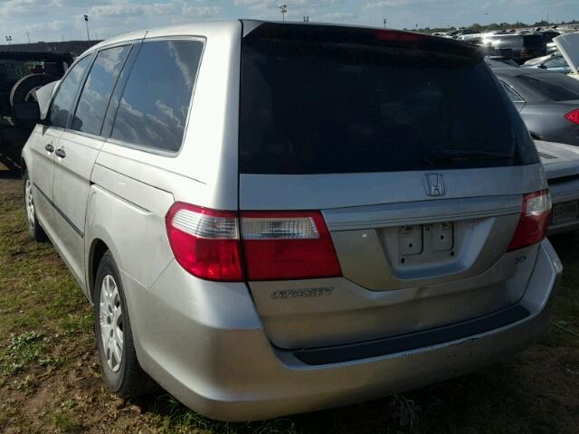 5FNRL38217B125719 - 2007 HONDA ODYSSEY LX SILVER photo 3