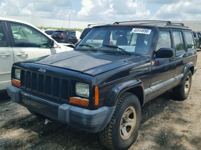 1J4FT48S0YL273006 - 2000 JEEP CHEROKEE S BLACK photo 2