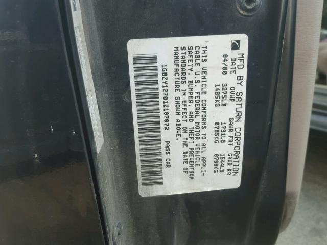 1G8ZY12701Z107072 - 2001 SATURN SC2 PURPLE photo 10