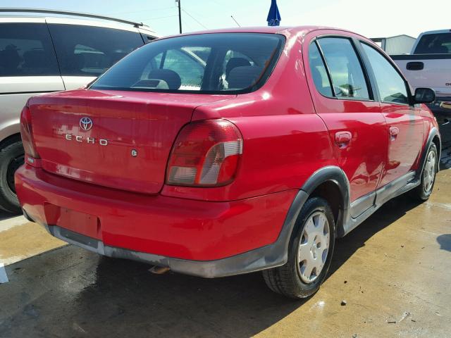 JTDBT1239Y0021910 - 2000 TOYOTA ECHO RED photo 4