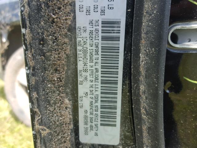 1C4NJDBBXHD104198 - 2017 JEEP COMPASS SP BLACK photo 10