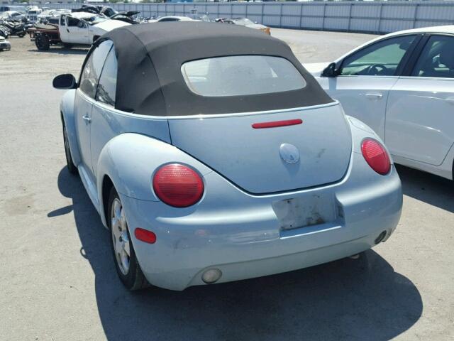 3VWCK21Y33M321925 - 2003 VOLKSWAGEN NEW BEETLE 蓝色 照片 3
