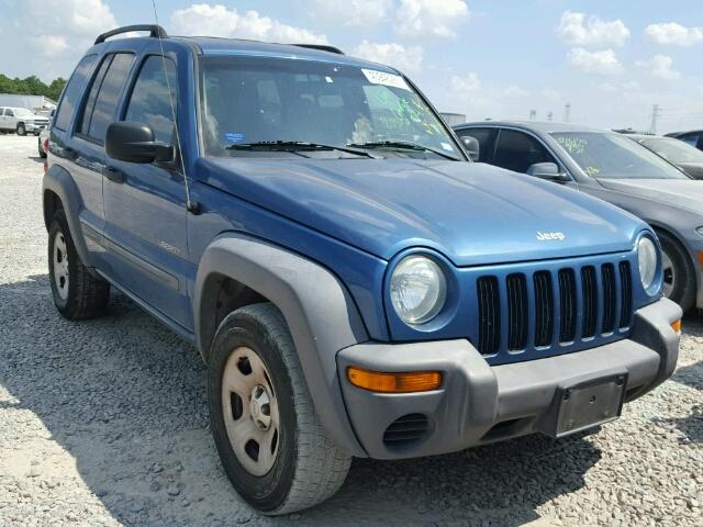 1J4GK48K24W147567 - 2004 JEEP LIBERTY SP BLUE photo 1