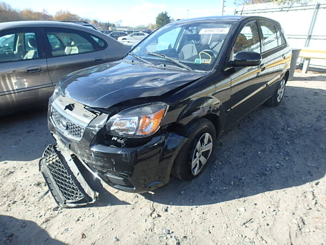 KNADH5A37B6799823 - 2011 KIA RIO BASE BLACK photo 2