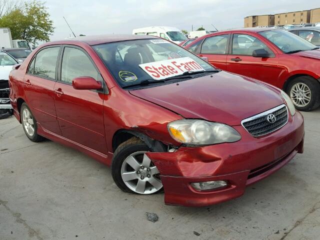 2T1BR32E28C913899 - 2008 TOYOTA COROLLA RED photo 1