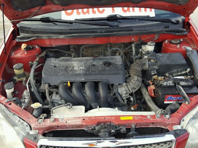 2T1BR32E28C913899 - 2008 TOYOTA COROLLA RED photo 7