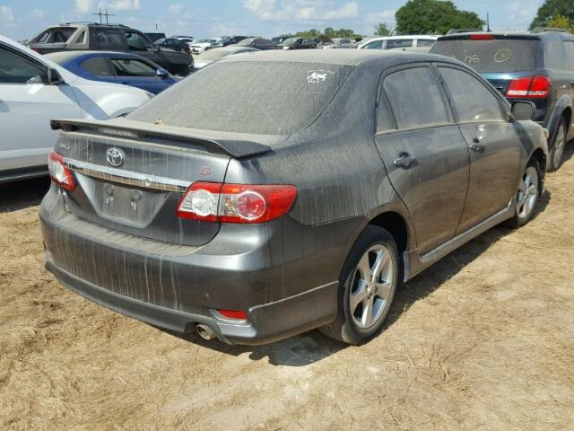 2T1BU4EE3BC753619 - 2011 TOYOTA COROLLA BA GRAY photo 4