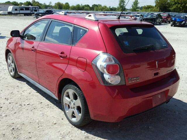 5Y2SM67069Z440934 - 2009 PONTIAC VIBE RED photo 3