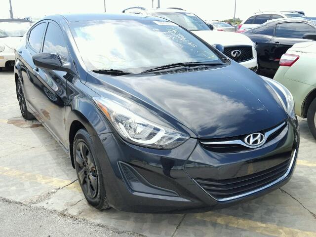 5NPDH4AE9GH781402 - 2016 HYUNDAI ELANTRA BLACK photo 1