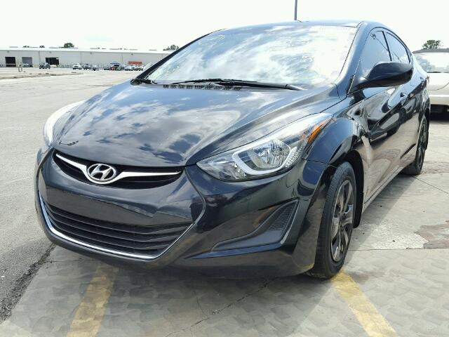 5NPDH4AE9GH781402 - 2016 HYUNDAI ELANTRA BLACK photo 2