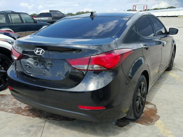 5NPDH4AE9GH781402 - 2016 HYUNDAI ELANTRA BLACK photo 4