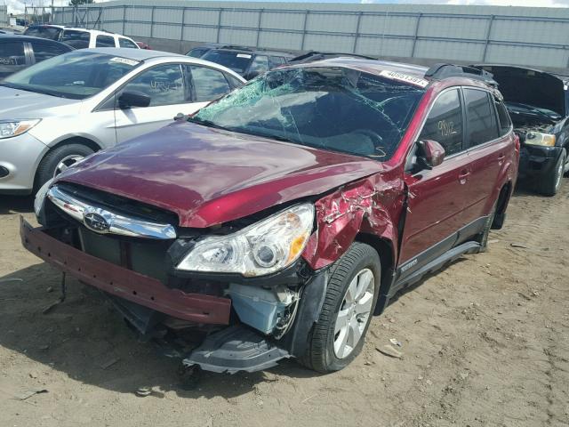 4S4BRCCCXC3253072 - 2012 SUBARU OUTBACK 2. BURGUNDY photo 2