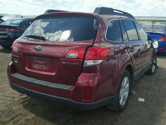 4S4BRCCCXC3253072 - 2012 SUBARU OUTBACK 2. BURGUNDY photo 4