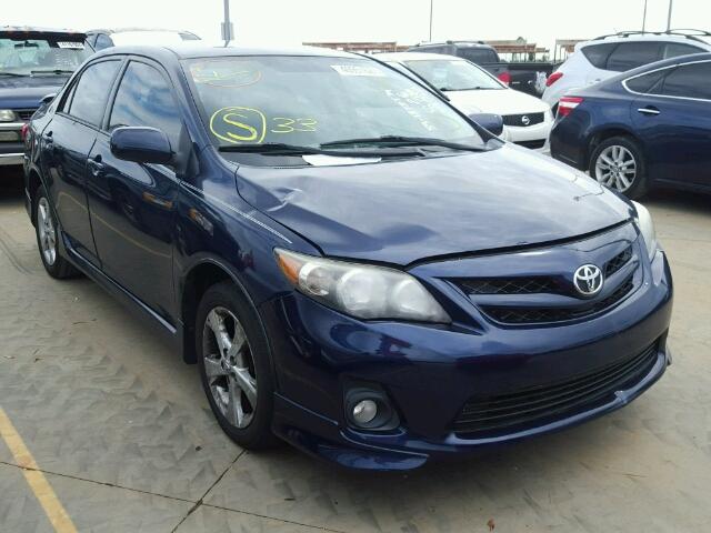 2T1BU4EE1BC637710 - 2011 TOYOTA COROLLA BLUE photo 1