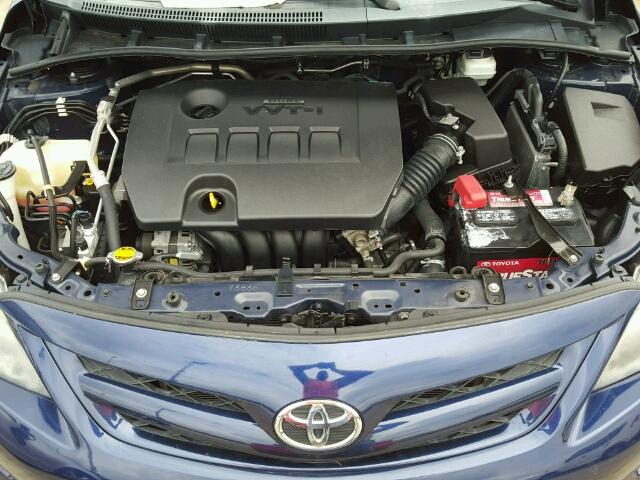 2T1BU4EE1BC637710 - 2011 TOYOTA COROLLA BLUE photo 7