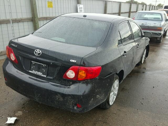 1NXBU40E79Z149703 - 2009 TOYOTA COROLLA BA BLACK photo 4