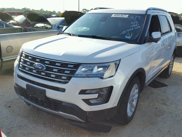 1FM5K7F81HGC76286 - 2017 FORD EXPLORER WHITE photo 2