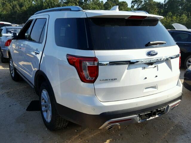 1FM5K7F81HGC76286 - 2017 FORD EXPLORER WHITE photo 3