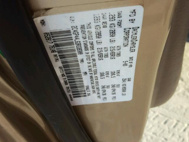 2C4GP44L6R339300 - 2003 CHRYSLER TWN & CTRY GOLD photo 10