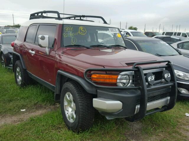 JTEBU11F28K008232 - 2008 TOYOTA FJ CRUISER BURGUNDY photo 1