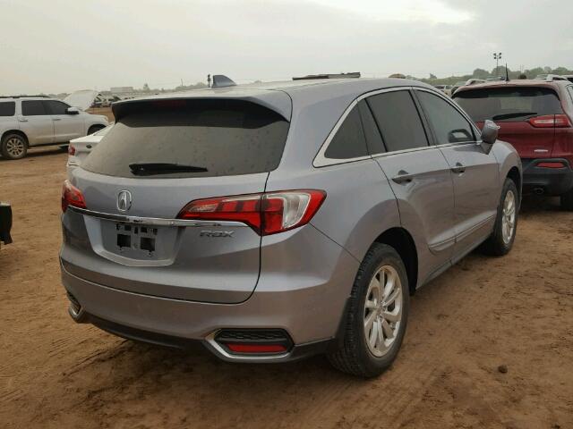 5J8TB3H57GL007918 - 2016 ACURA RDX SILVER photo 4