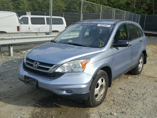 5J6RE4H30AL046789 - 2010 HONDA CR-V LX BLUE photo 2