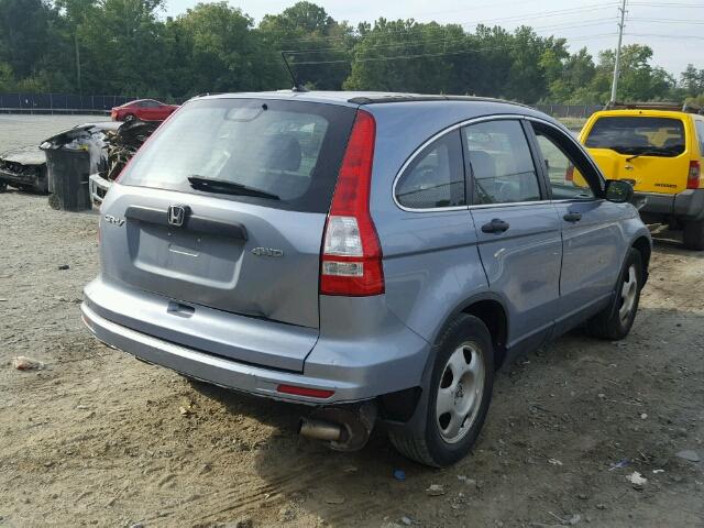 5J6RE4H30AL046789 - 2010 HONDA CR-V LX BLUE photo 4