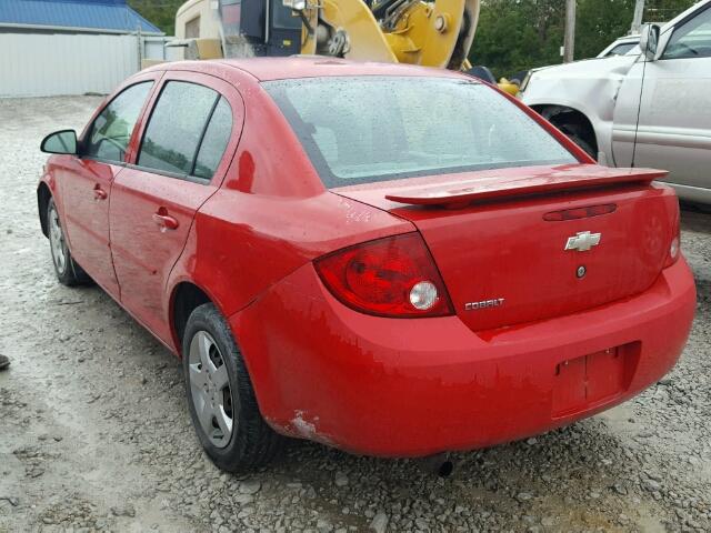 1G1AK52F557583685 - 2005 CHEVROLET COBALT RED photo 3