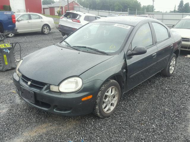 1B3ES46C12D539068 - 2002 DODGE NEON SE GREEN photo 2