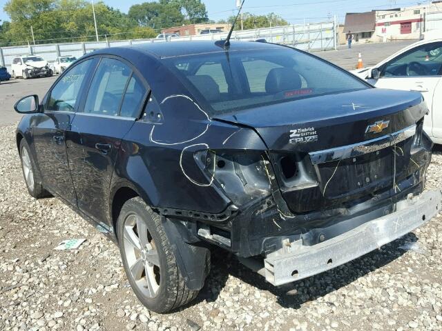 1G1PE5SB4D7200316 - 2013 CHEVROLET CRUZE LT BLACK photo 3